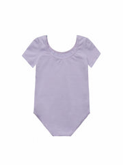 Girls Skinny Ballet Short Sleeve Bodysuit for Dance Training