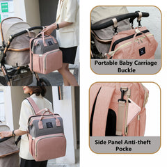 Diaper Bag Backpack with Changing Station Large Capacity Waterproof Sunshade