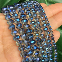 Dark Crystal Glass Spacer Beads 3 4 6 8mm DIY Jewelry Making Supplies