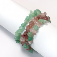 Natural Crystal Irregular Shape Bracelet Birthstone Gift for Him