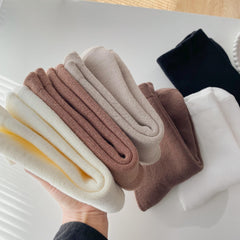 6 Pairs Solid Mid Tube Socks Women's Stockings