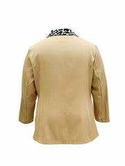  Leopard Print Blazer Long Sleeve