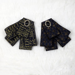 Men's Formal Dress Vintage Skeleton Head Gemstone Collar Bow Tie