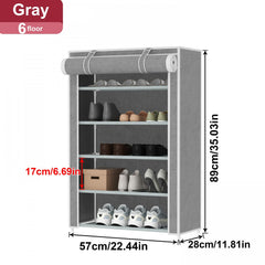 Portable Shoe Rack Foldable Shoe Organizer with Dustproof Cover