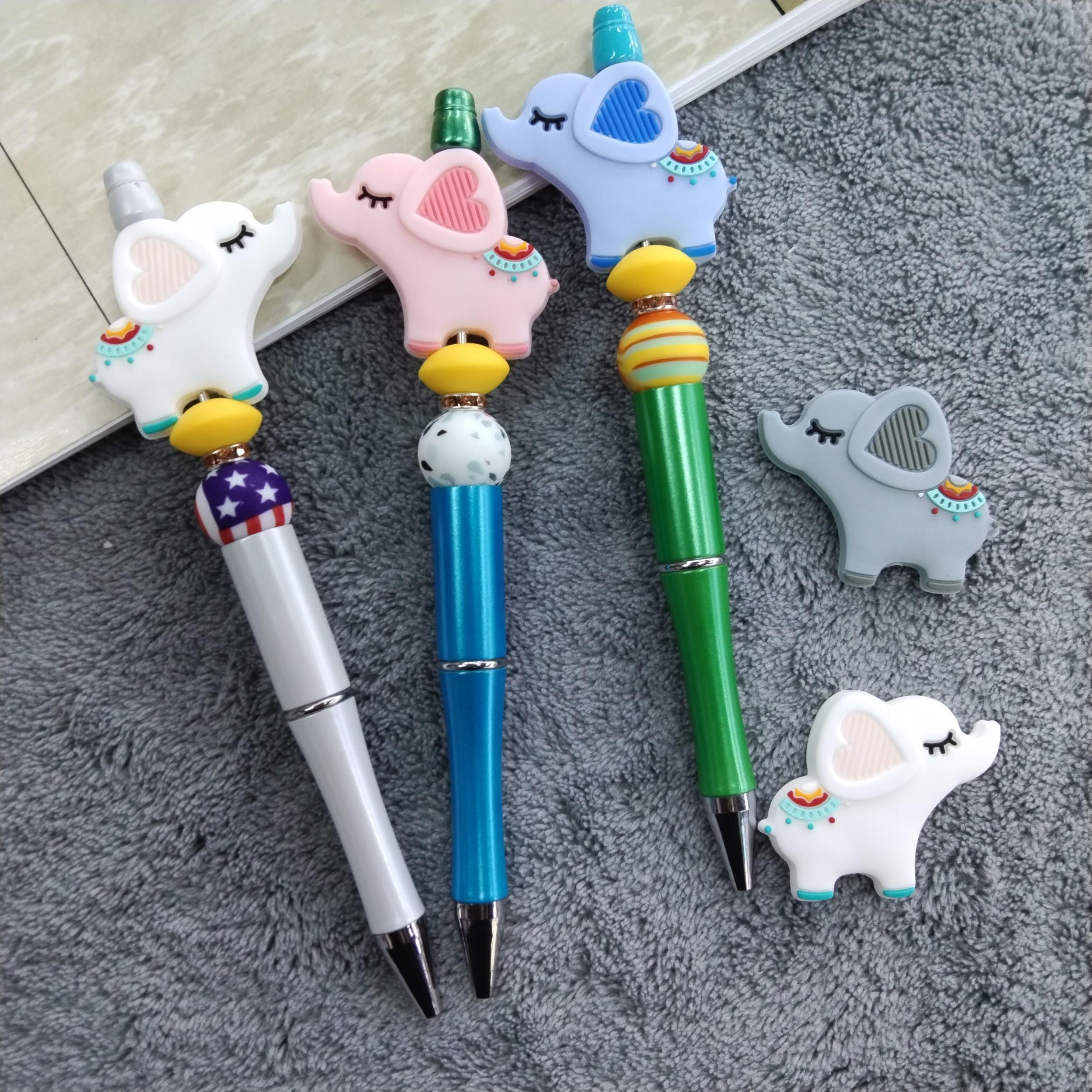 Silicone Baby Teether Toy Elephant Beads BPA Soothe Baby Gum Pain