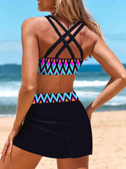  Boho Bikini Set Paisley Print Two Piece Swimsuit