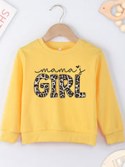 Girls' Letter Print Casual Top