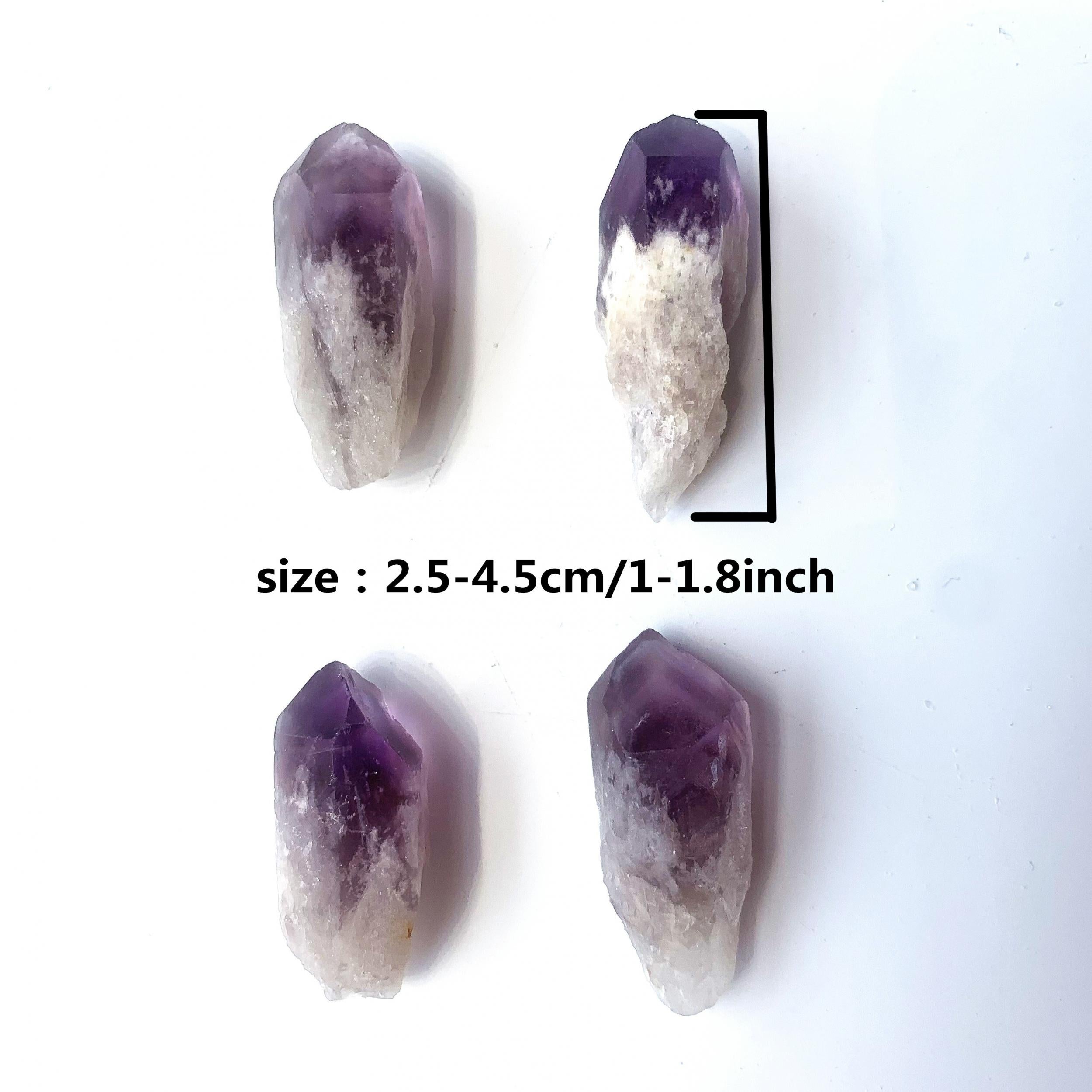 5pcs Natural Amethyst Raw Stone Crystal Rough Points Bulk Gemstone Reiki Healing