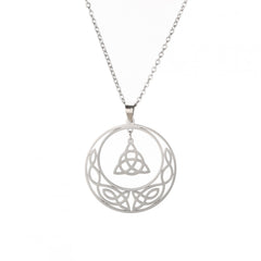 Stainless Steel Pentacle Pendant Necklace Pentagram Celtics Knot Star Circle