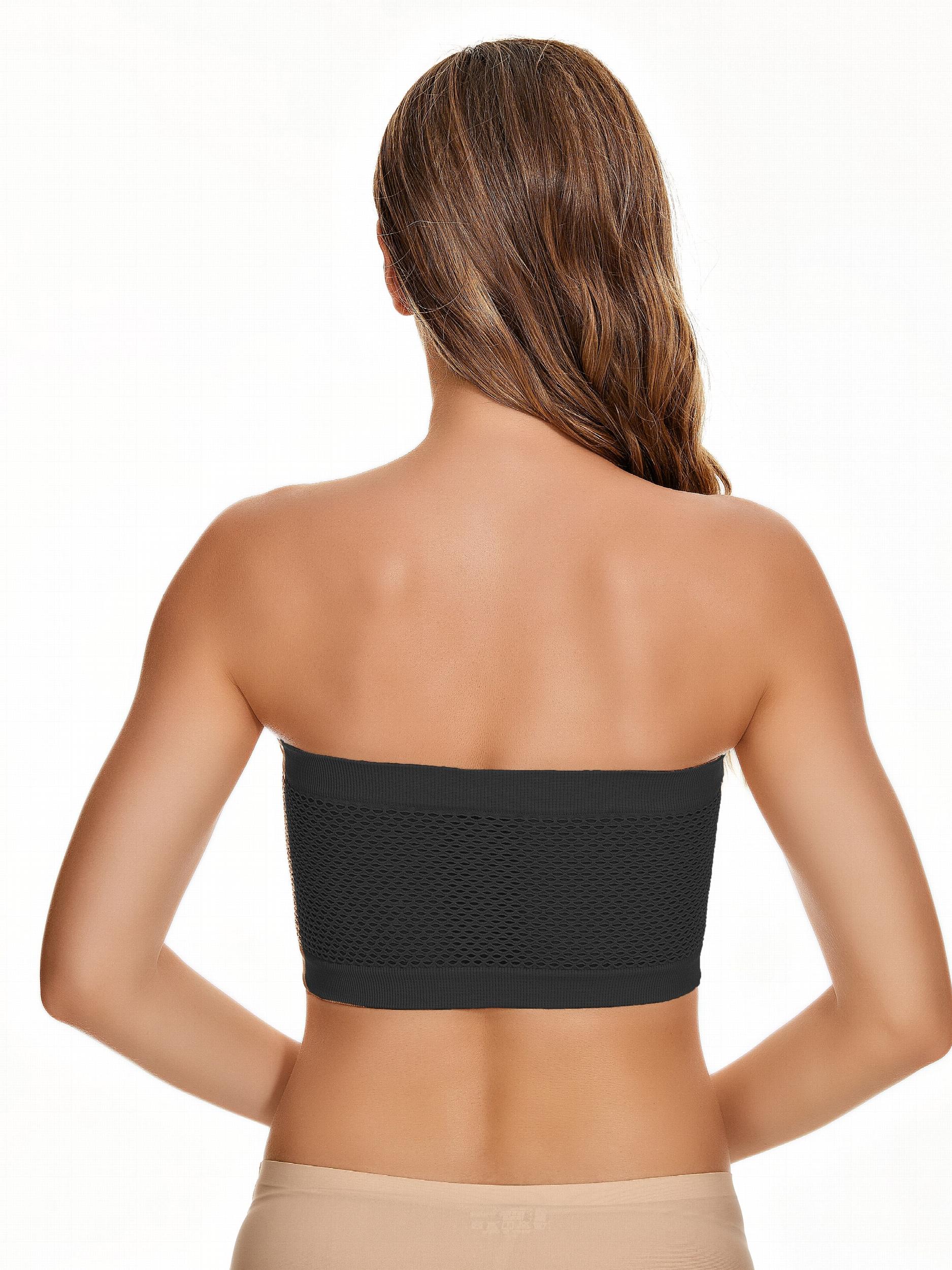 2pcs Cut Out Bandeau Bras Comfortable Stretch Everyday Bra Women's Lingerie