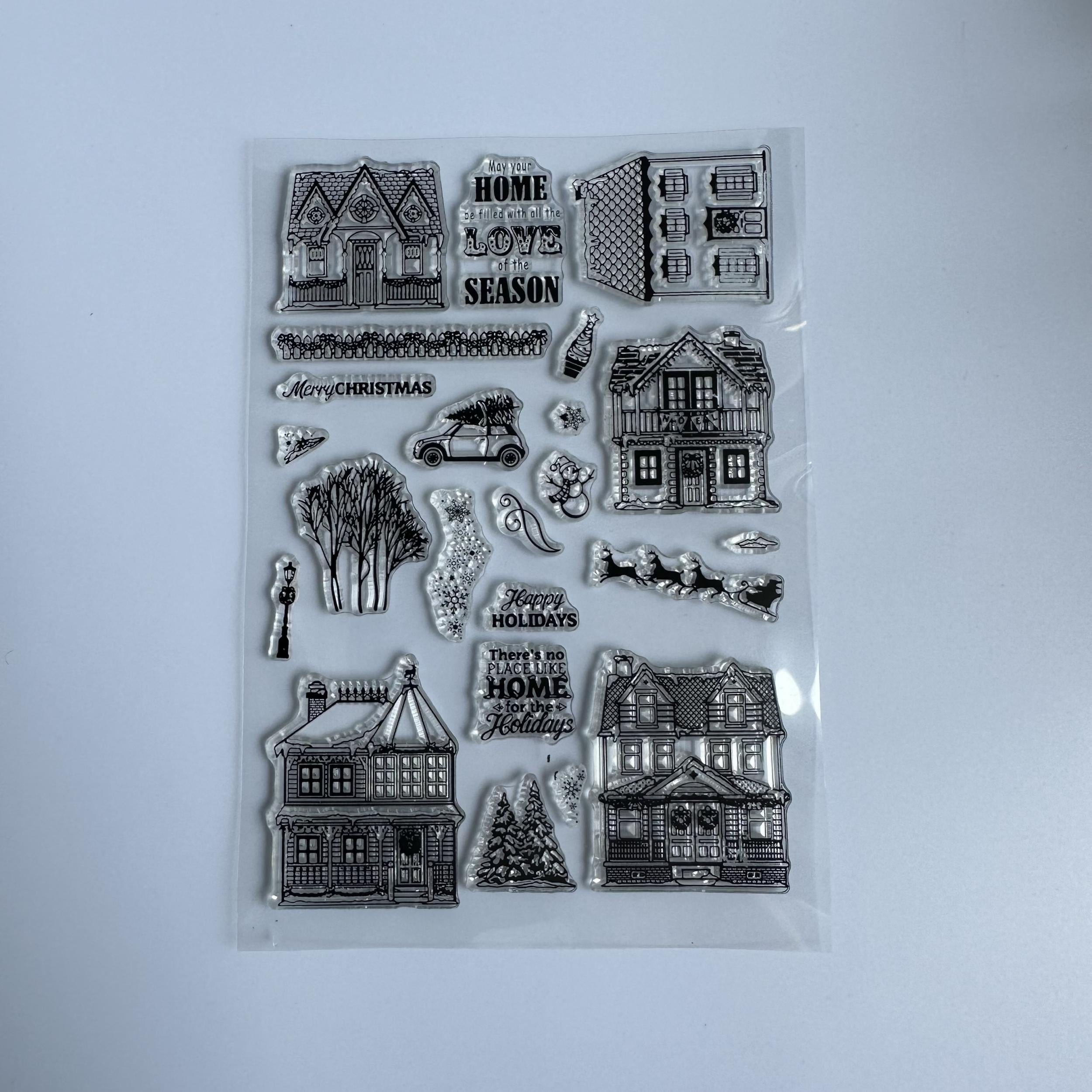 Christmas Blessing Words Clear Stamp for Card Making & Photo Album Decoration