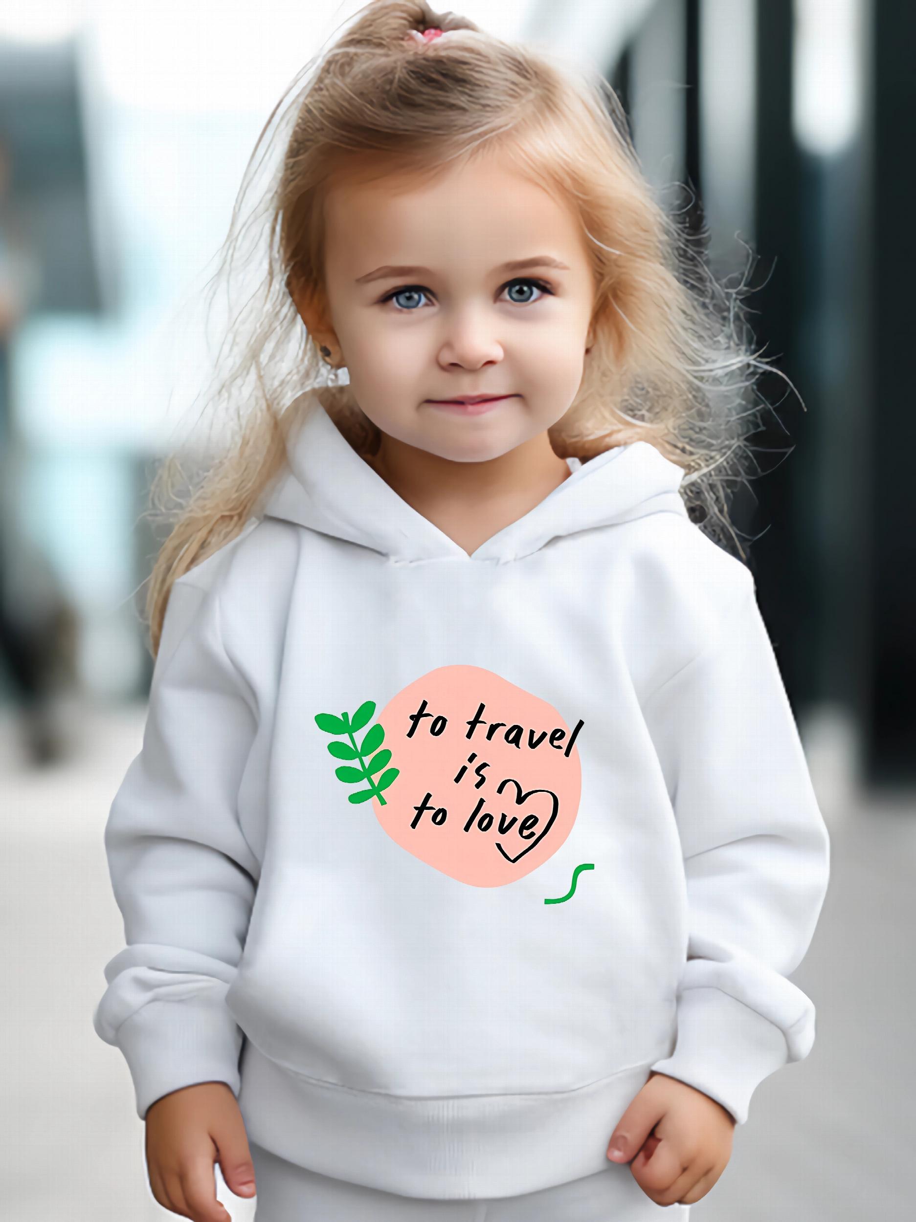 2pcs Leaf Print Outfits Girls Hoodies Jogger Pants Set For Girls Sports