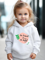 2pcs Leaf Print Outfits Girls Hoodies Jogger Pants Set For Girls Sports