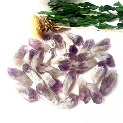 5pcs Natural Amethyst Raw Stone Crystal Rough Points Bulk Gemstone Reiki Healing