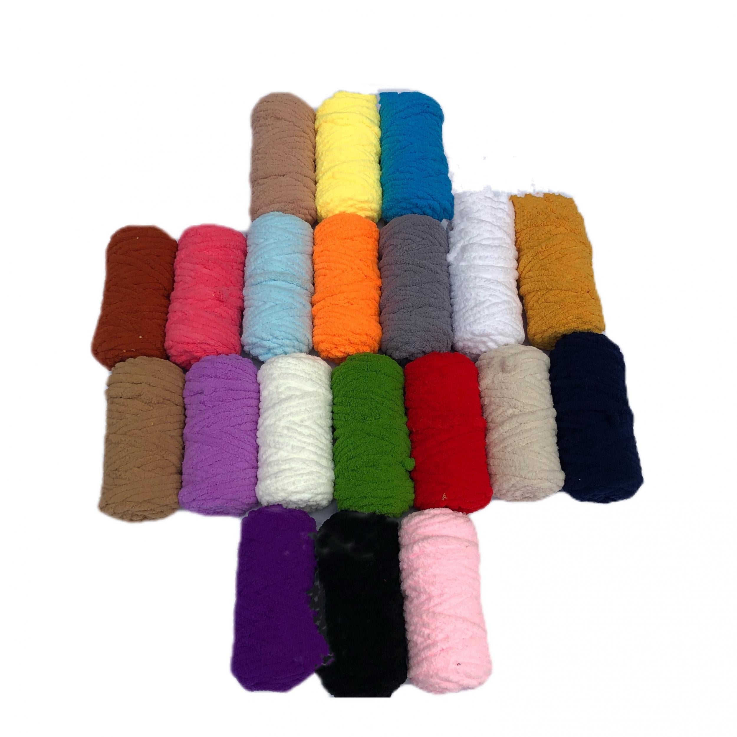 500g Handwoven Solid Knitted Chenille Yarn DIY
