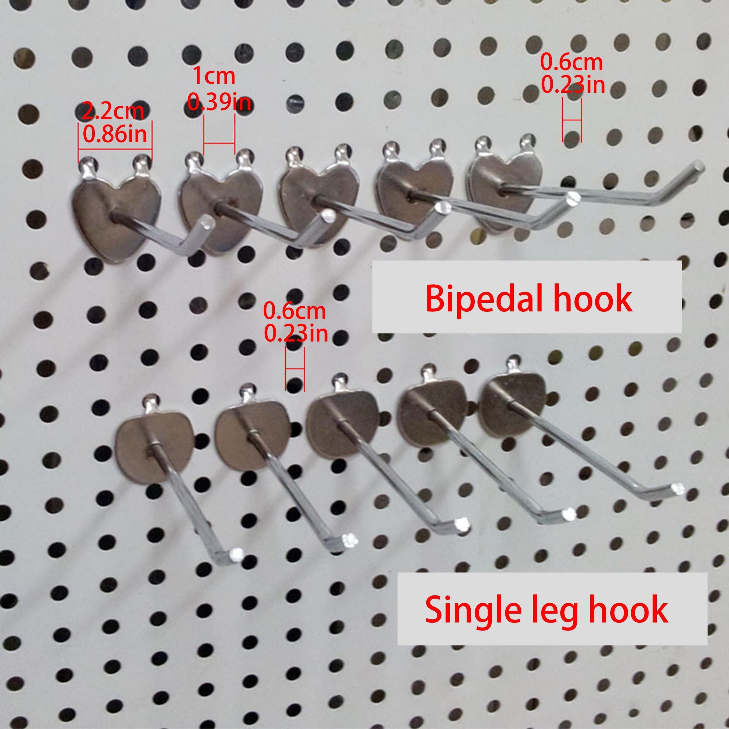 40pcs Wall Mounted Pegboard Hook Set Tool Storage And Display Hook
