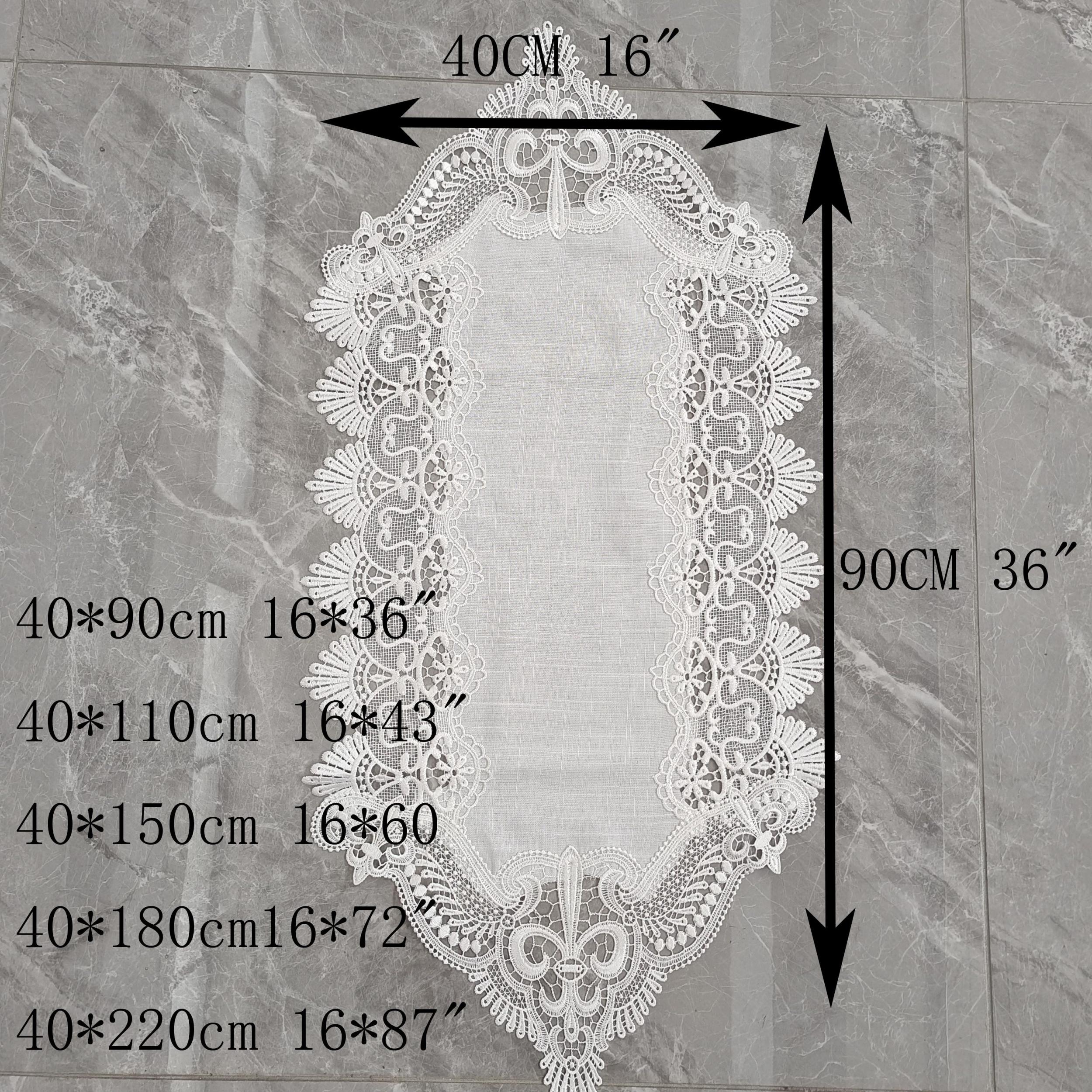 Lace Linen Table Runner Macrame Coffee Table Runners Boho Wedding