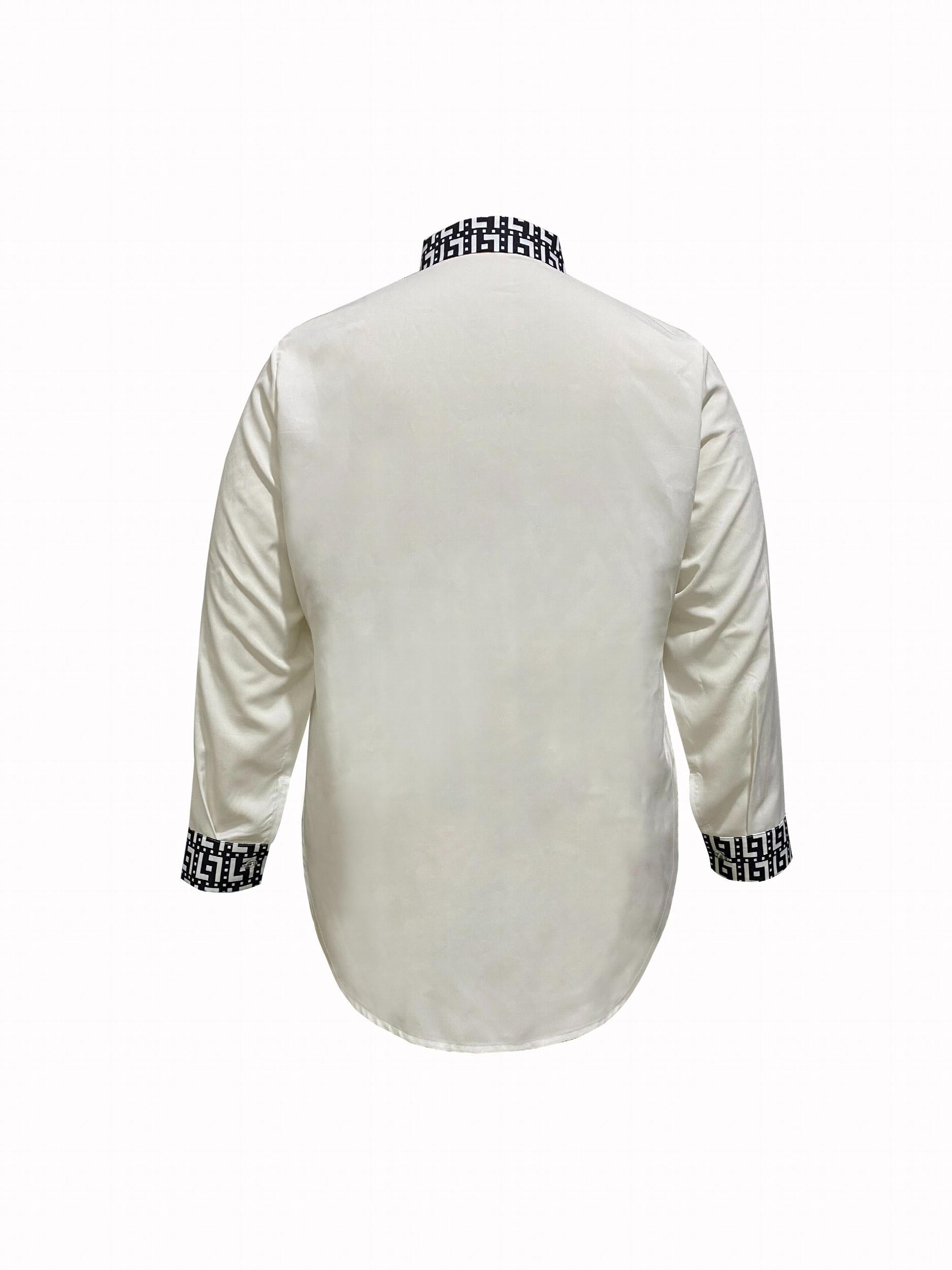 Plus Size Colorblock Geometric Print Button Up Collar Shirt