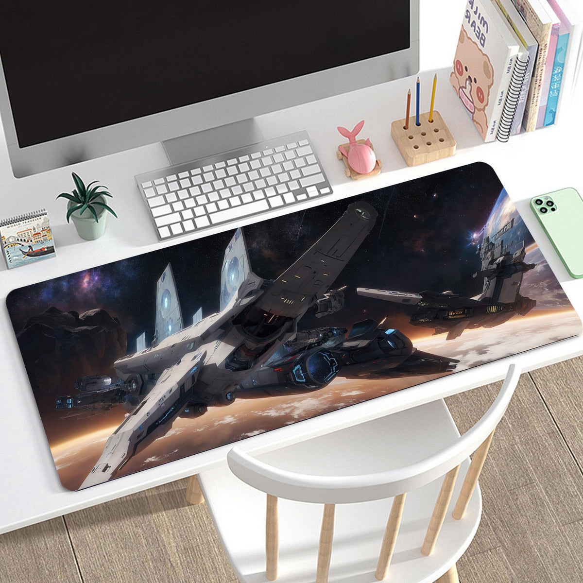 Large Star Battleship Mouse Pad - Non Slip Desk Pad