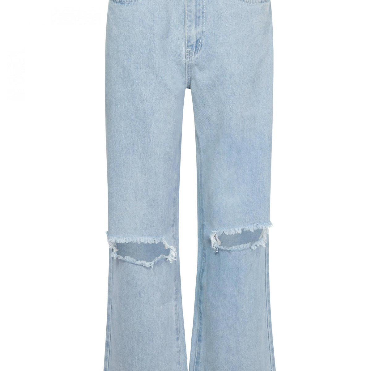 Loose Fit Ripped Denim Jeans for Women