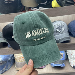 LA Embroidered Distressed Baseball Cap Adjustable Dad Hat