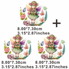 Hand Painted Residual Flower Hot Sticker DIY Iron On Transfer