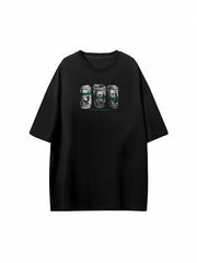 Graphic Hip-hop T-shirt Loose Banknote Style Unisex Top