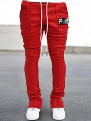 Men's Casual Sweatpants Graphic Pocket Flared Pants Hip-hop Trousers