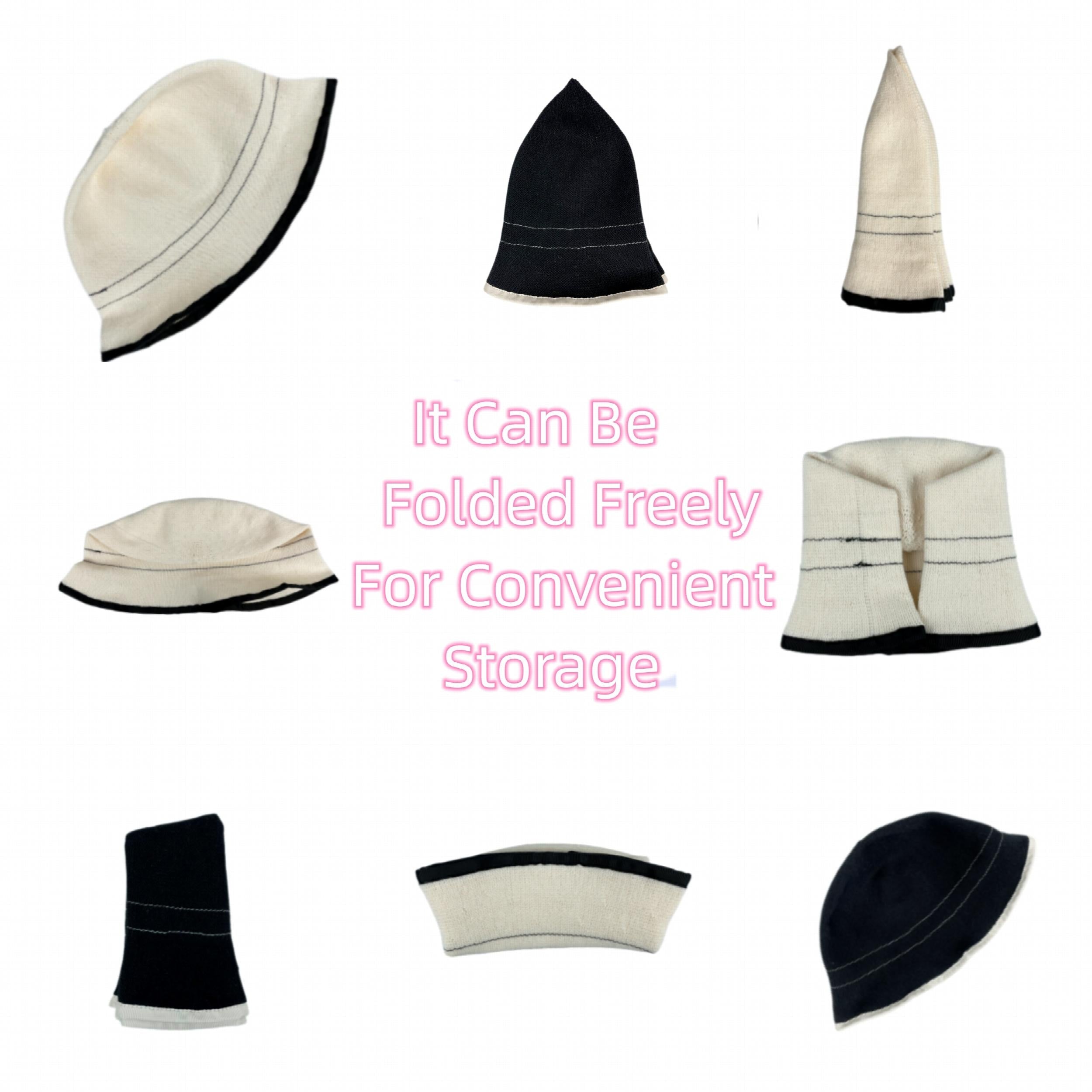 Cotton Bucket Hat Solid Sunscreen Foldable Cloche Women Outdoor