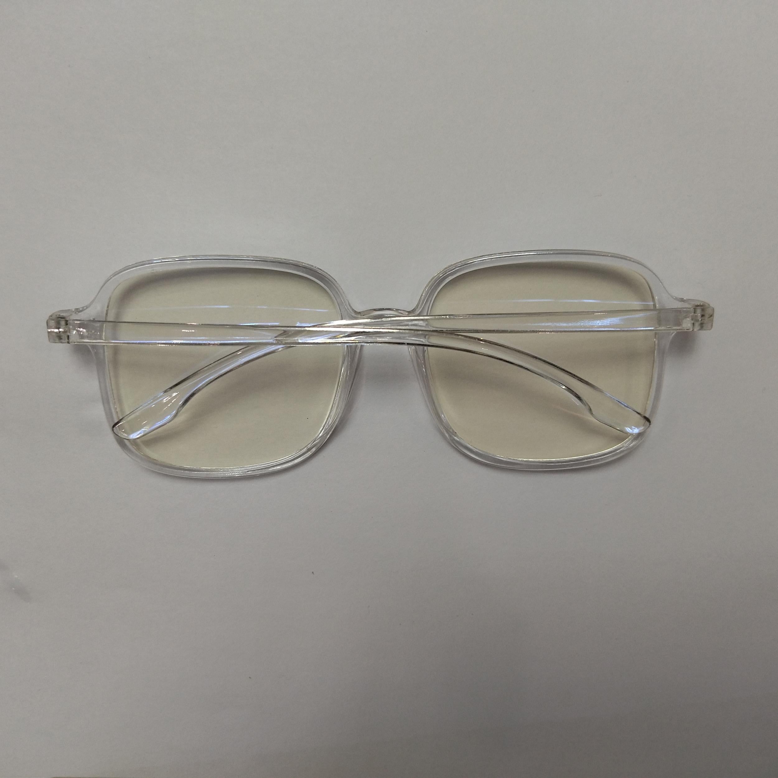 Square Frame Light Blocking Glasses Clear Lens Computer Eyeglasses