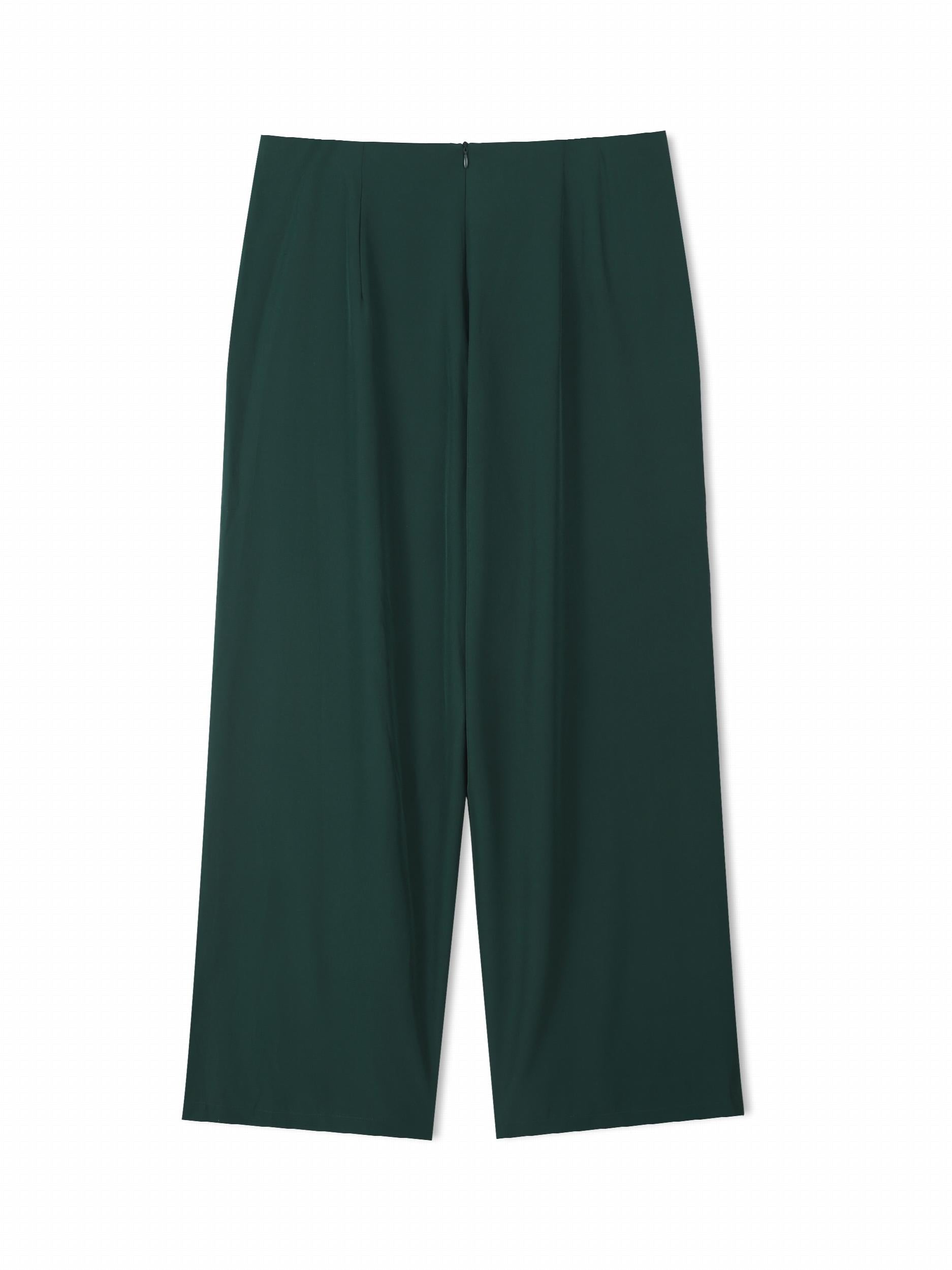  Women's Wide Leg Trousers Button Detail High Rise Solid Stitching