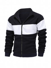 Men's Casual Stand Collar Zipper Jacket