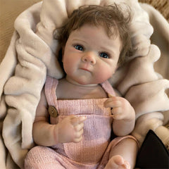 Realistic Reborn Doll Soft Full Body Vinyl Waterproof Painted Doll