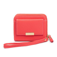 Solid Short Wallet Clutch Coin Purse Credit Card Holder Wristband