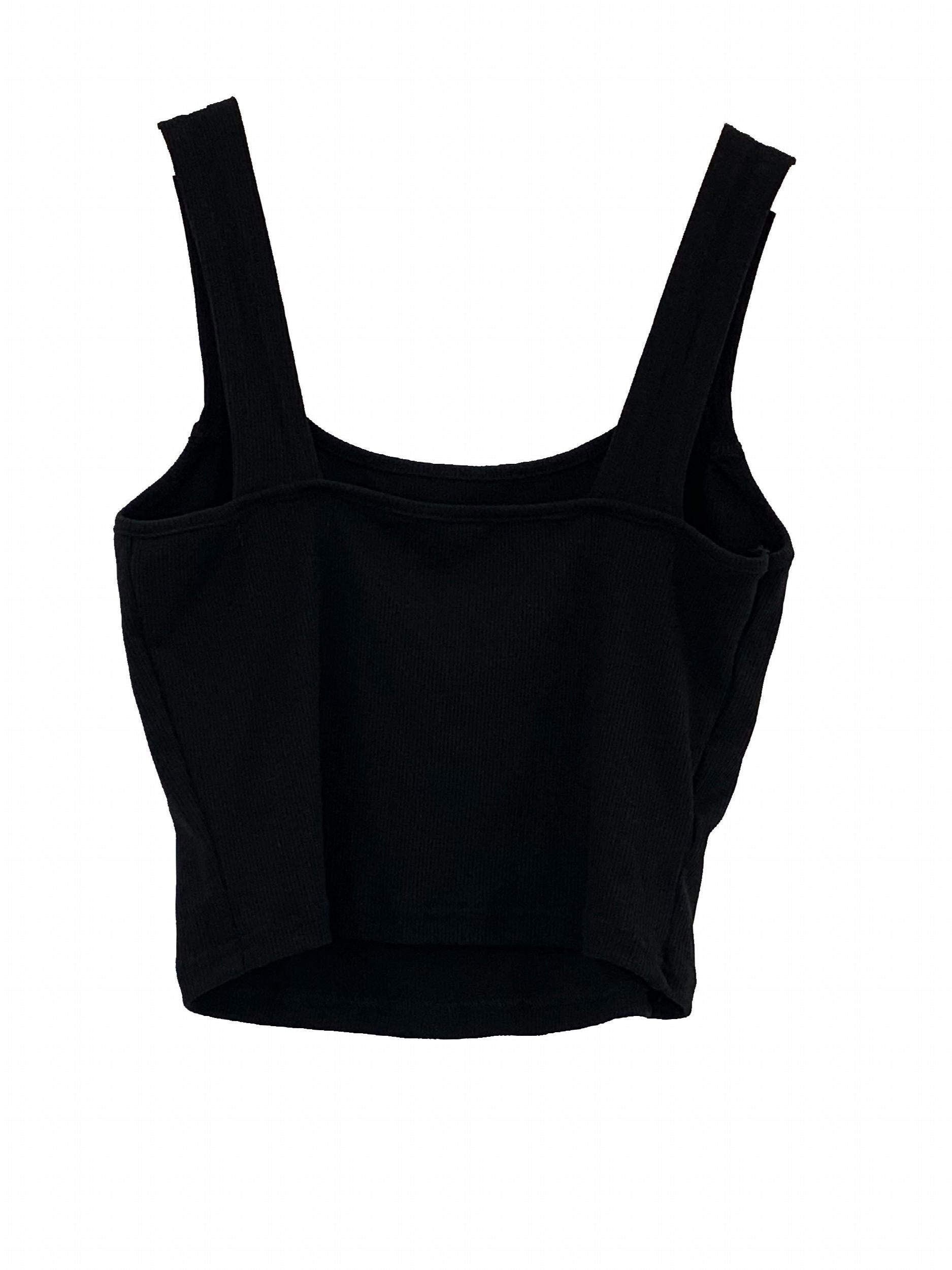 Solid Square Neck Tank Top Sleeveless Casual Spring Summer Women's Top