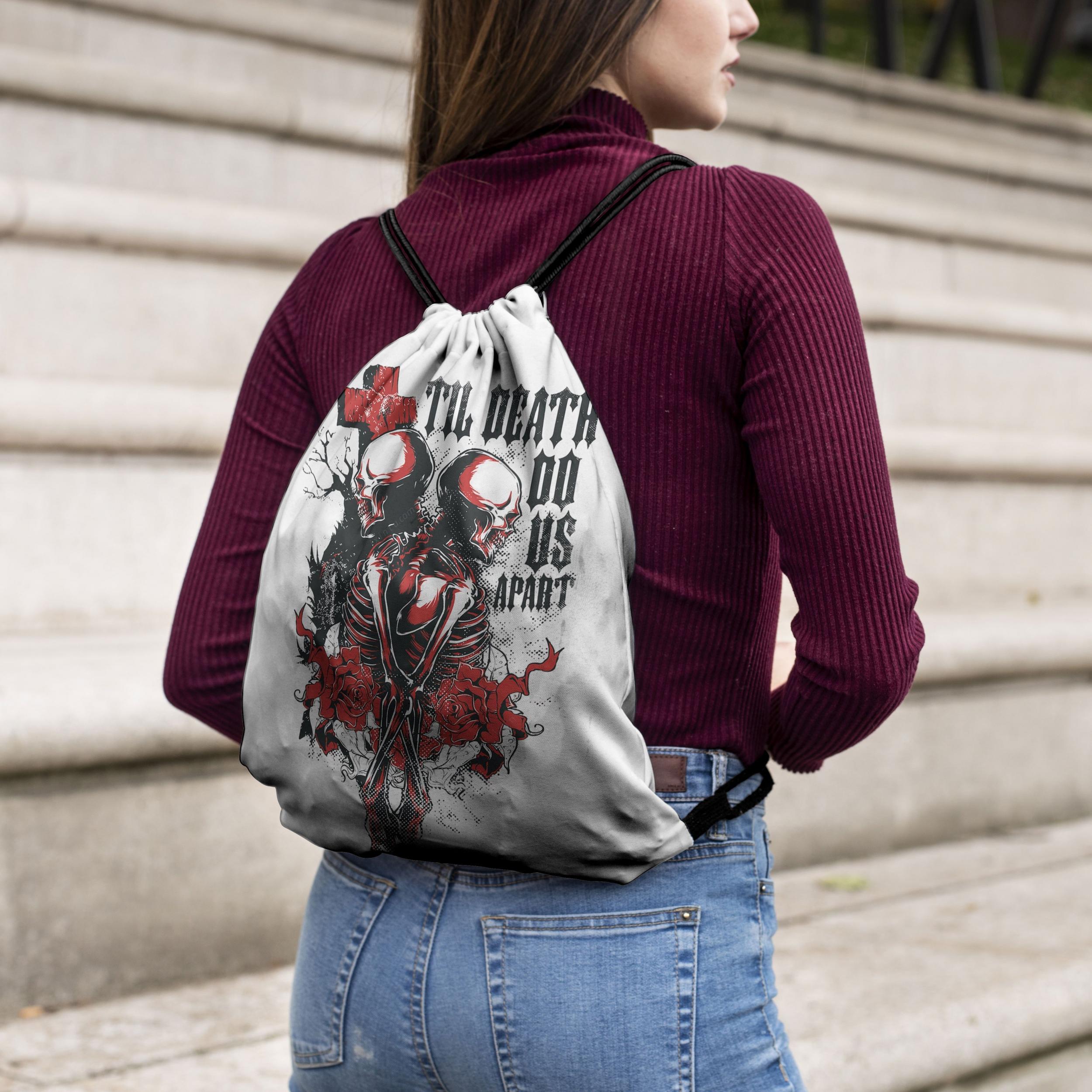 Skeleton Elf Bundle Pockets Gothic Rose Skull Backpack