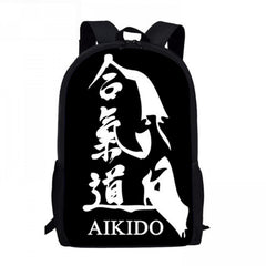 Kids Backpack AIKIDO JUDO Pattern School Book Bag