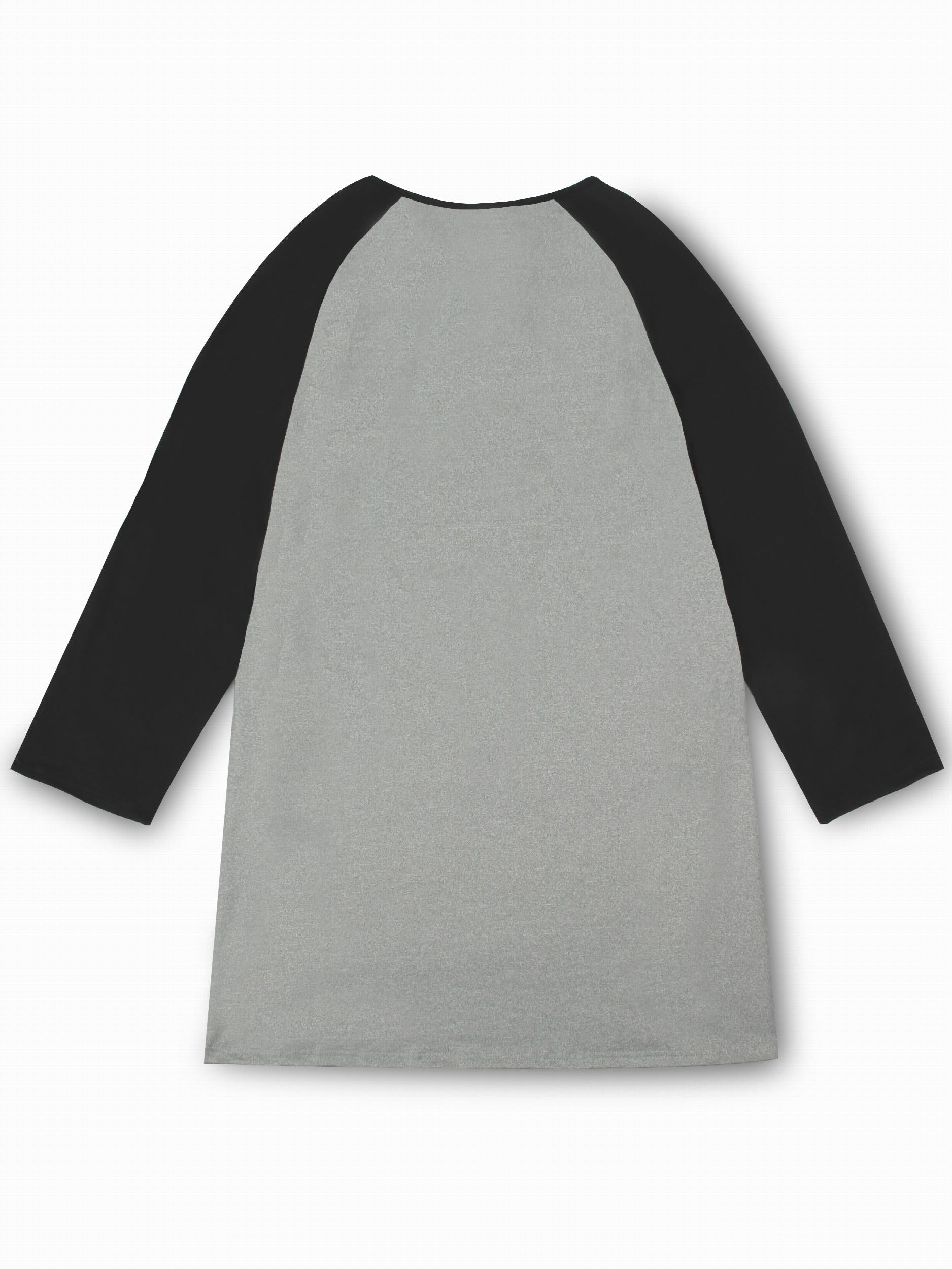  Nightdress Starry Sky & Cat Graphic Raglan Long Sleeve Sleep Dress