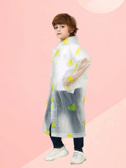 Girls Cartoon Raincoat Poncho for School