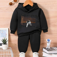 Infant Baby Trousers Long Sleeve Sweatshirt Set Cow Letter Print