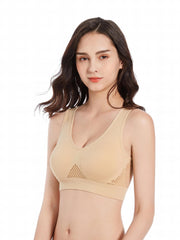 3pcs Wireless Sports Bras Comfy & Breathable Women's Lingerie