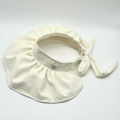 Beige Shell Visor Hat Wide Brim Sunshade UV Protection Sun Hat