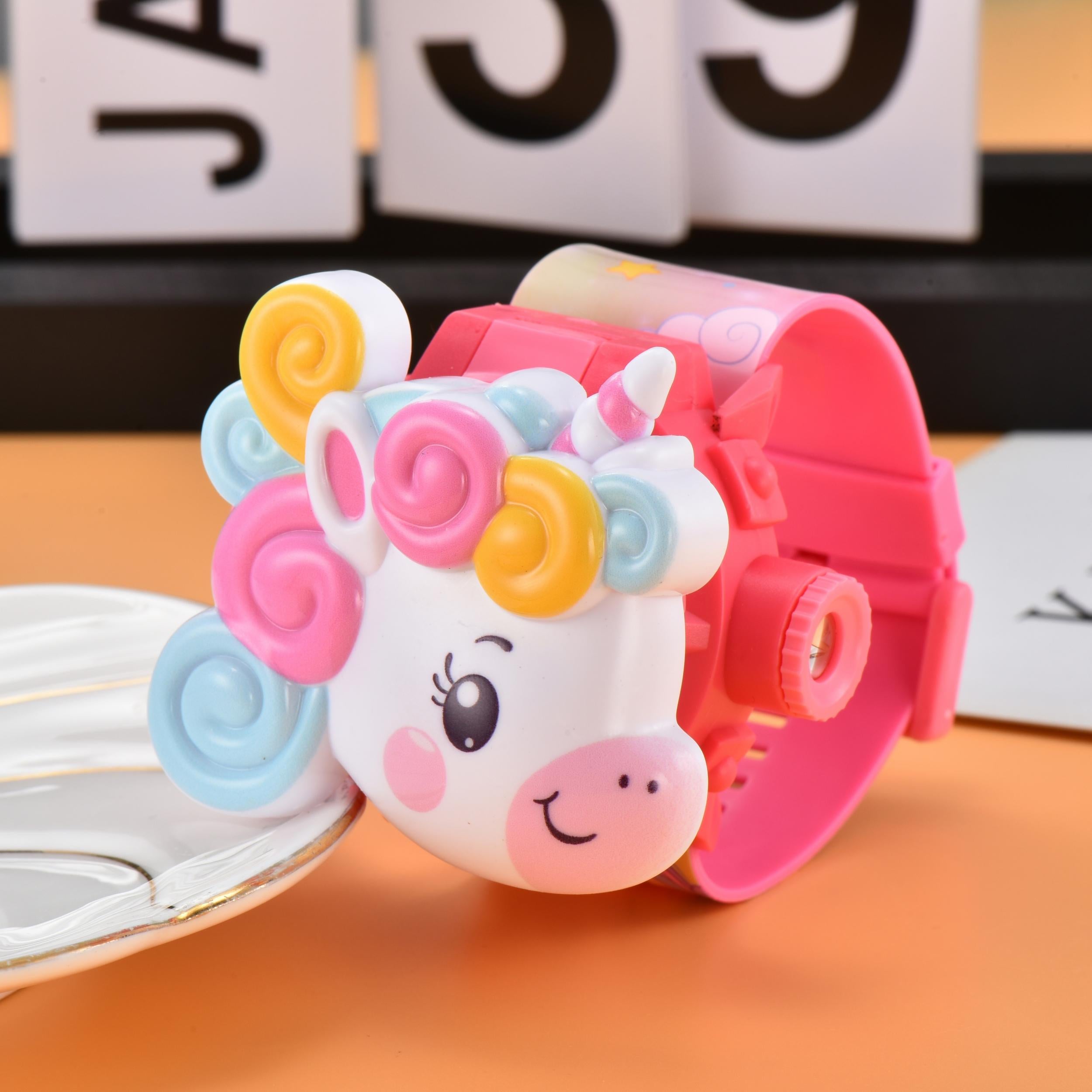 Cartoon Projection Watch w/ Multiple Patterns Digital Display Non Waterproof