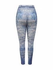 Graphic Print Jeggings Casual Slim Leggings