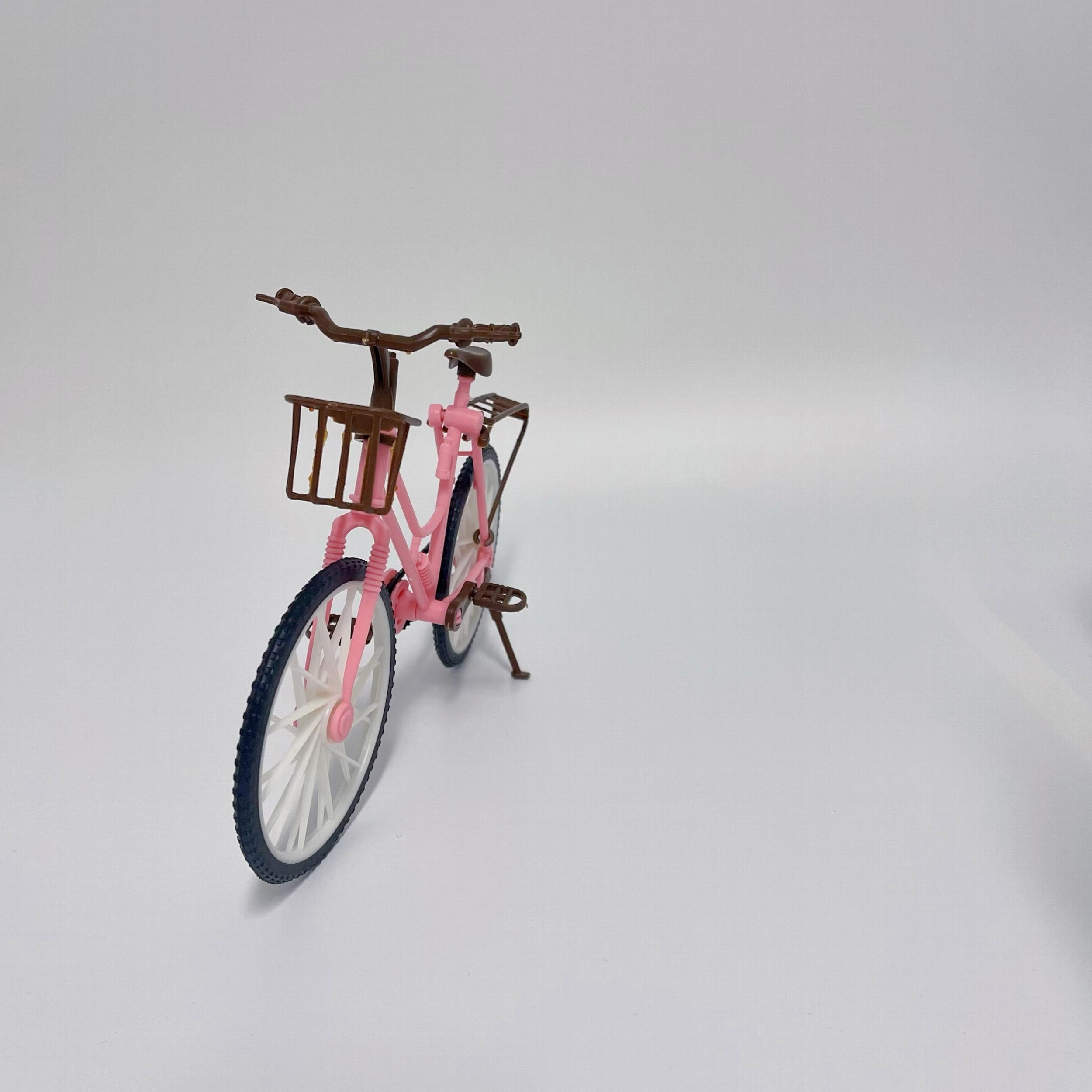 22 Inch BJD Joint Dolls Bike Pink/Brown Two Tone Plastic Doll House Accessories