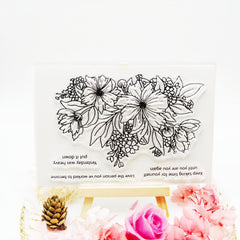 Flower Seal Stamp DIY Silicone Transparent Stamp Birthday Gift