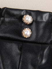 Girls PU Leather Shorts Comfortable Casual Pants For Kids
