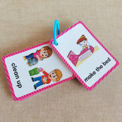 Daily Routines Flashcards for Beginning Reading