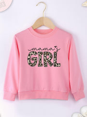 Girls' Letter Print Casual Top