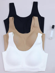 3pcs Seamless Wireless Bras Soft Stretch Women's Lingerie
